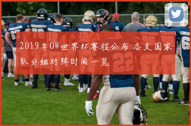 2019年OW世界杯赛程公布 各支国家队分组对阵时间一览